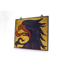 PUHL & WAGNER, GOTTFR. HEINERSDORF, Berlin - Mosaikbild, - farbiges Glas. Darstellung des Reich...