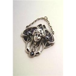 MEYLE & MAYER Pforzheim - Anhänger, - Silber, Email, Markasit. Dekor aus geschwungenen Linien,...