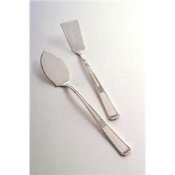 CLARFELD & SPRINGMEYER, Hemer - Josef Maria Olbrich - Butter- und Käsemesser, - Plated. Geomet...