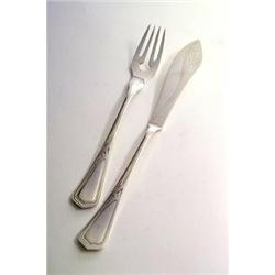 WÜRTTEMBERGISCHE METALLWARENFABRIK, Geislingen - Fischbesteck, - Plated. 11-tlg., bestehend aus...
