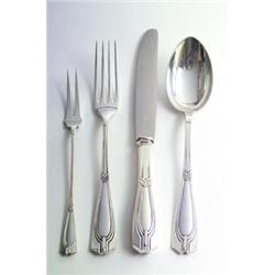 FRANZ BAHNER, AG., Düsseldorf - Besteckkonvolut, - Silber. 28-tlg., bestehend aus 10 Messern, 1...