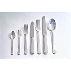 FRANZ BAHNER, AG., Düsseldorf - Gebhard Duve - Besteck, - Silber. 126-tlg., bestehend aus jewe...