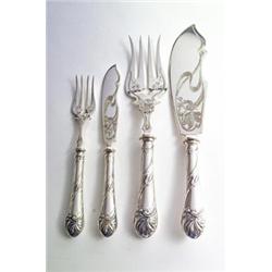 PETER BRUCKMANN & SÖHNE, Heilbronn - Fischbesteck, - Silber. 18-tlg., bestehend aus 1 Vorlegeme...
