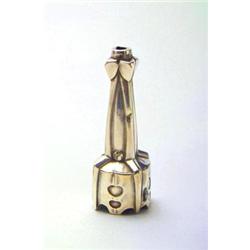 MARTIN MAYER, Mainz - Patriz Huber - Dienerklingel, - Silber. Korpus einer Tischklingel, linea...