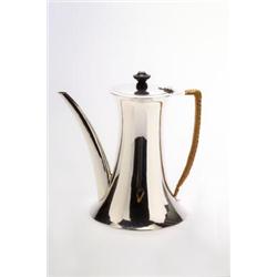 ROUND & SONS Sheffield - Kanne, - Silber. Über rundem Stand, sich nach oben verjüngend mit Rohr...