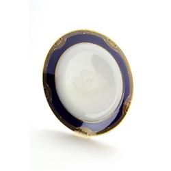 PORZELLANMANUFAKTUR MEISSEN, Meissen - Teller, - Porzellan. Blaue Unterglasurbemalung mit Golds...