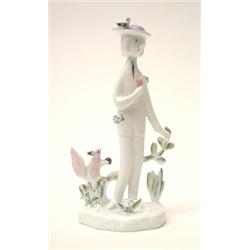 ROSENTHAL, KUNSTABT. SELB, Selb - Raymond Peynet - Figur Kavalier mit Herz, - Porzellan. Spars...