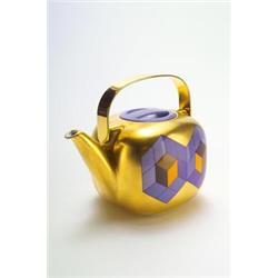 ROSENTHAL, KUNSTABT. SELB, Selb - Victor Vasarely - Teekanne Suomi-Objekt 4, - Porzellan. Flac...