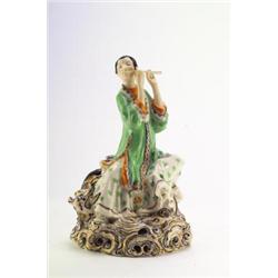 SCHWARZBURGER WERKSTÄTTEN, Werk Unterweißbach - Marta Schlameus - Figur Japanerin auf Drachen,<...