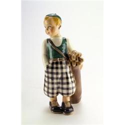 WALTER U. MARCELL GOLDSCHEIDER, Wien - Claire Weiss - Figur, - Keramik. Heller Scherben, farbi...