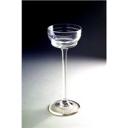 DEUTSCHLAND - Likörglas, - farbloses Glas mit Emailfarbenbemalung in Weiß und Violett. An der K...