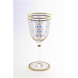 GRÄFLICH SCHAFFGOTSCH´SCHE JOSEPHINENHÜTTE, Schreiberhau - Trinkglas, - farbloses Glas mit Gold...