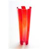 Image 1 : VENINI & C., Murano - Fulvio Bianconi - Vase a fasce verticale, - farbloses und rotes Glas. Ve...