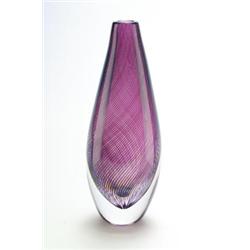 ORREFORS GLASBRUK AB., Orrefors - Edward Hald - Vase Slip Graal, - dickwandiges, farbloses Gla...