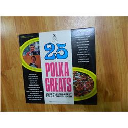 VINYL RECORD - 25 POLKA GREATS - NC 400 - condition poor