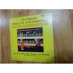 VINYL RECORD - MOST REQUESTED ORGAN FAVORITES - JACK WARD - CAS 779 - condition fair