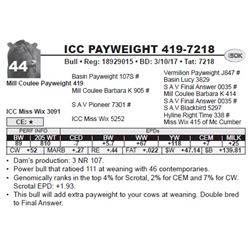 ICC PAYWEIGHT 419-7218