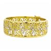 Image 1 : 18KT Yellow Gold with Rhodium Plating Bangle Bracelet