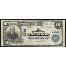 1902 $10 Charleston West Wirginia National Currency Note CH# 3236