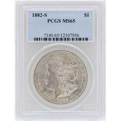 1882-S $1 Morgan Silver Dollar Coin PCGS MS65