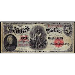 1907 $5 Woodchopper Legal Tender Note