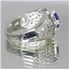 Image 3 : 14KT White Gold 2.50 ctw Tanzanite and Diamond Engagement Ring