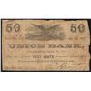 Image 1 : July 4, 1862 Fifty Cents Union Bank Obsolete Note