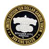 Image 1 : .999 Silver Gold Strike Inn Boulder City, Nevada $10 Limited Edition Casino Gami