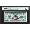 Image 1 : 1988 $1 Disney Dollars Note PMG Superb Gem Uncirculated 67EPQ