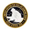 Image 1 : .999 Silver Gold Strike Inn Boulder City, Nevada $10 Limited Edition Casino Gami