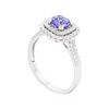 Image 4 : 18KT White Gold 1.16 ctw Tanzanite and Diamond Ring