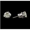 Image 2 : 14KT White Gold 1.20 ctw Diamond Earrings