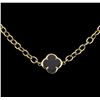 Image 2 : 14KT Yellow Gold Onyx Necklace