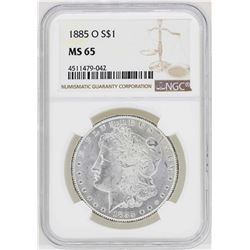 1885-O $1 Morgan Silver Dollar Coin NGC MS65