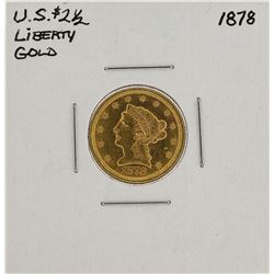 1878 $2 1/2 Liberty Head Quarter Eagle Gold Coin