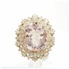 Image 2 : 14KT Rose Gold 7.18 ctw Pink Morganite and Diamond Engagement Ring