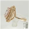 Image 4 : 14KT Rose Gold 7.18 ctw Pink Morganite and Diamond Engagement Ring