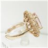 Image 5 : 14KT Rose Gold 7.18 ctw Pink Morganite and Diamond Engagement Ring