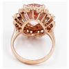 Image 8 : 14KT Rose Gold 7.18 ctw Pink Morganite and Diamond Engagement Ring