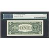 Image 2 : $1 Federal Reserve Note Cleveland ERROR Missing Print PMG Gem Uncirculated 66EPQ