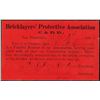 Image 1 : 1864 Bricklayers Protection Association Card