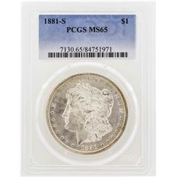 1881-S $1 Morgan Silver Dollar Coin PCGS MS65