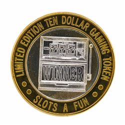 .999 Silver Slots - A - Fun Las Vegas, Nevada $10 Casino Gaming Token Limited Ed