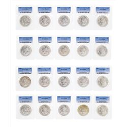 Lot of (20) 1886 $1 Morgan Silver Dollar Coins PCGS MS64