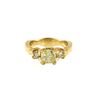 Image 2 : 14KT Yellow Gold 1.25 ctw Three Stone Diamond Band Ring