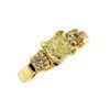 Image 3 : 14KT Yellow Gold 1.25 ctw Three Stone Diamond Band Ring