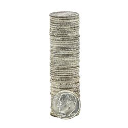 Roll of (50) 1964-P Brilliant Uncirculated Roosevelt Dimes