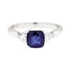 Image 2 : Platinum 1.48 ctw Sapphire and Diamond Ring