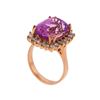 Image 3 : 14KT Rose Gold 11.42 ctw Kunzite and Diamond Ring