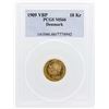 Image 1 : 1909 VBP Denmark 10 Kroners Gold Coin PCGS MS66